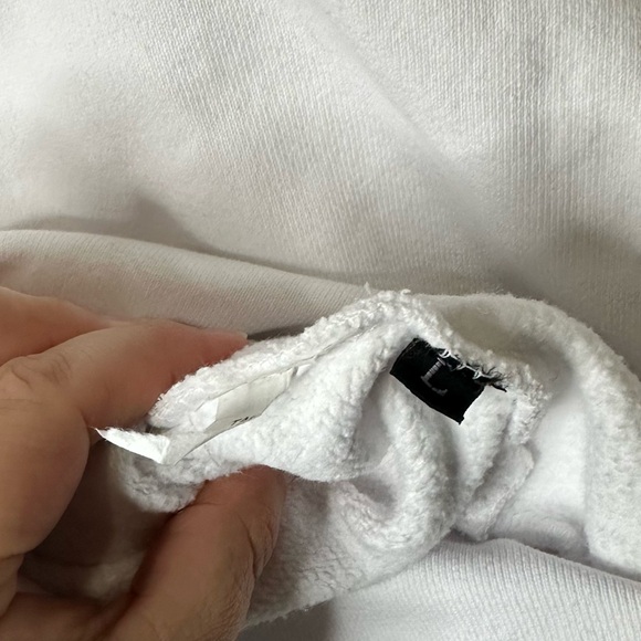 TALENTLESS Heavyweight White Women’s Hoodie Zipper Sweater Size Large - Picture 3 of 7